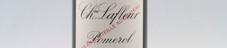 The picture shows a grand cru bottle of Chateau Lafleur wine from Bordeaux