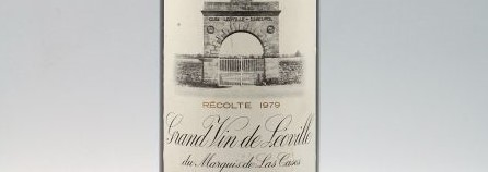 La photo montre une bouteille du grand vin du chateau leoville las cases à saint julien à Bordeaux