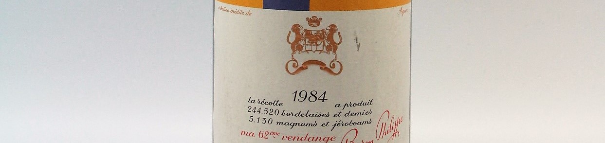the picture shows a bottle of the 1984 vintage