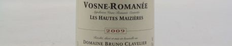 The picture shows a bottle of a Vosne Romanee from Bruno Clavelier from Burgundy