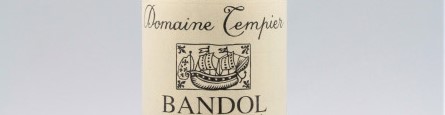 The picture shows a bottle of bandol from domaine Tempier from Provence