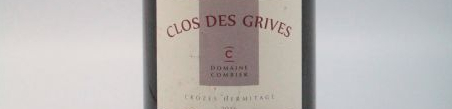 La photo montre une bouteille de l'appelation Crozes Hermitage du domaine Laurent Combier de la Vallée du Rhone Nord